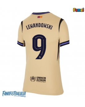 Barcelona Robert Lewandowski #9 Tricou Fotbal Replică 2025-26 Femei Deplasare